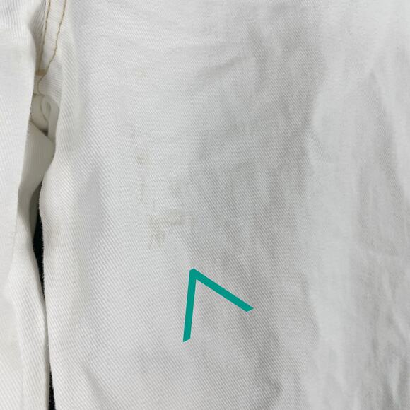 Hudson High-Rise Welt Pocket Cargo Wide Leg Jean White Sz 27 - Picture 9 of 14